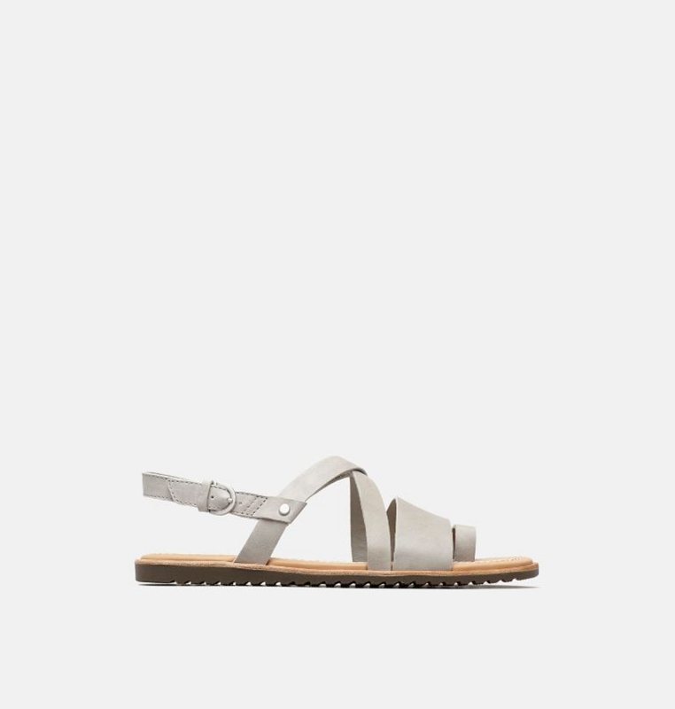 Sorel Dam Sandaler Grå - Ella™ Criss Cross Flat - CSP-317594